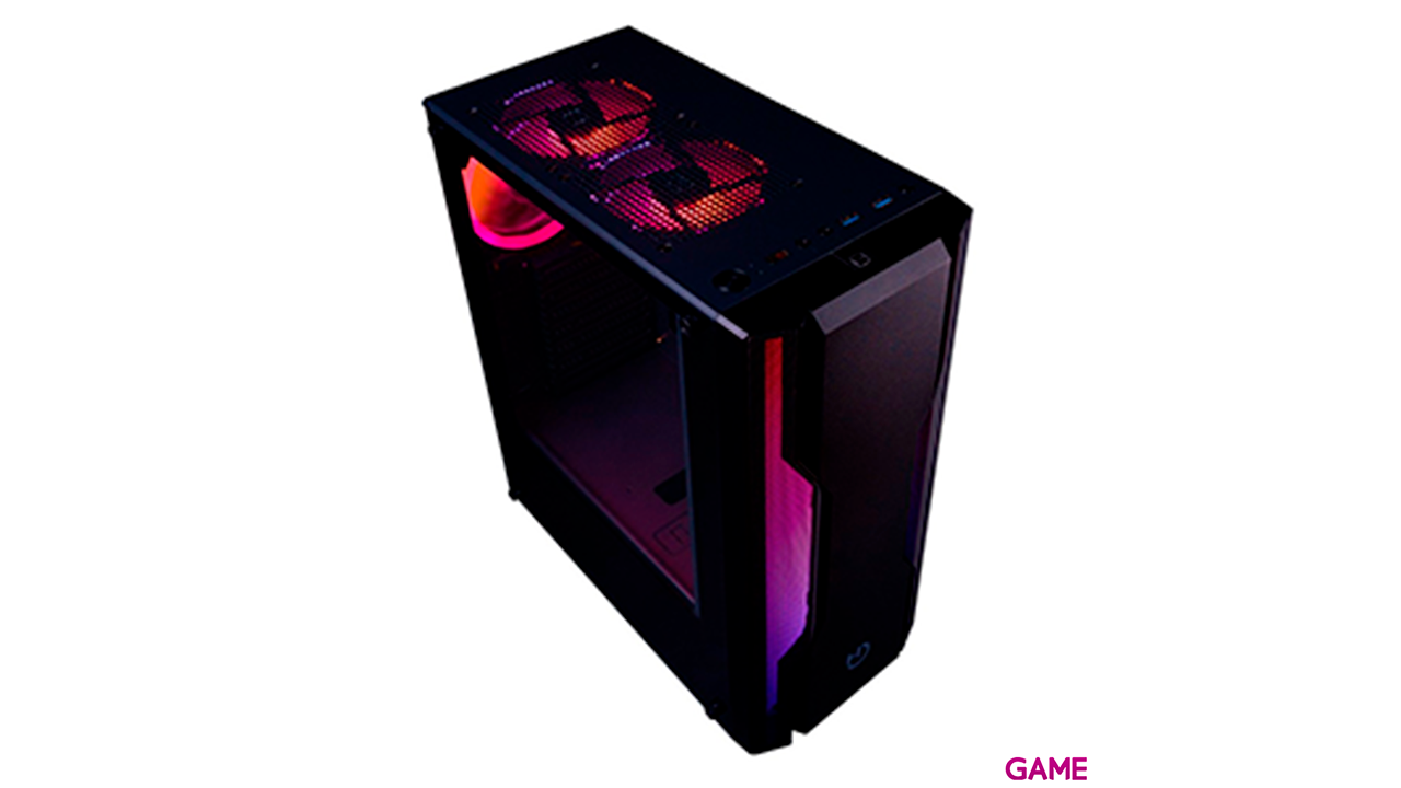 Hiditec V40 ARGB PRO Midi Tower Negro - Caja Ordenador-2