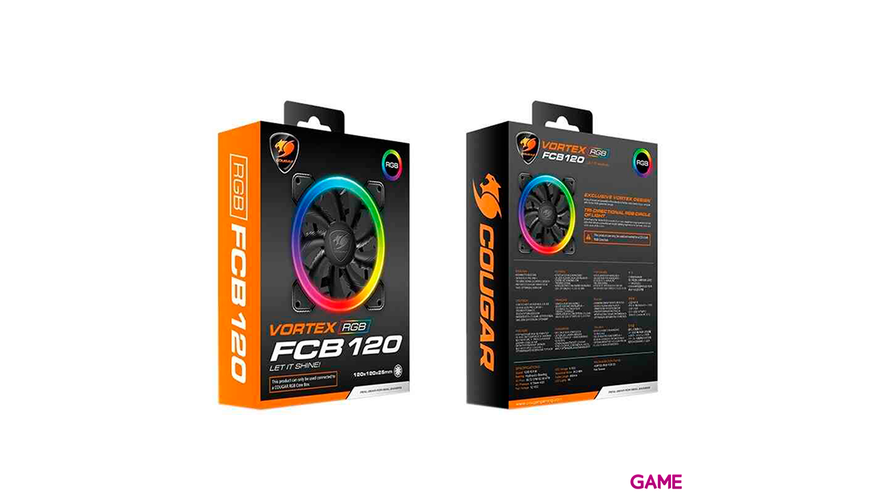 Cougar Vortex FCB 120 RGB - Ventilador Caja-2
