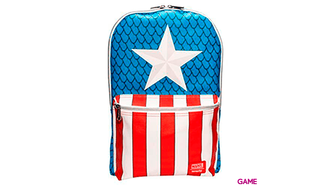Mochila + pin Capitan America Marvel Loungefly 45cm-0