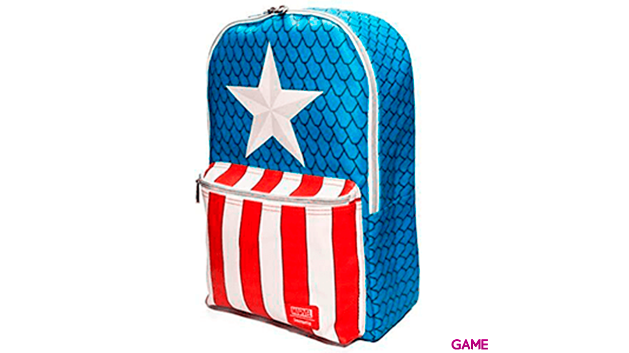 Mochila + pin Capitan America Marvel Loungefly 45cm-1