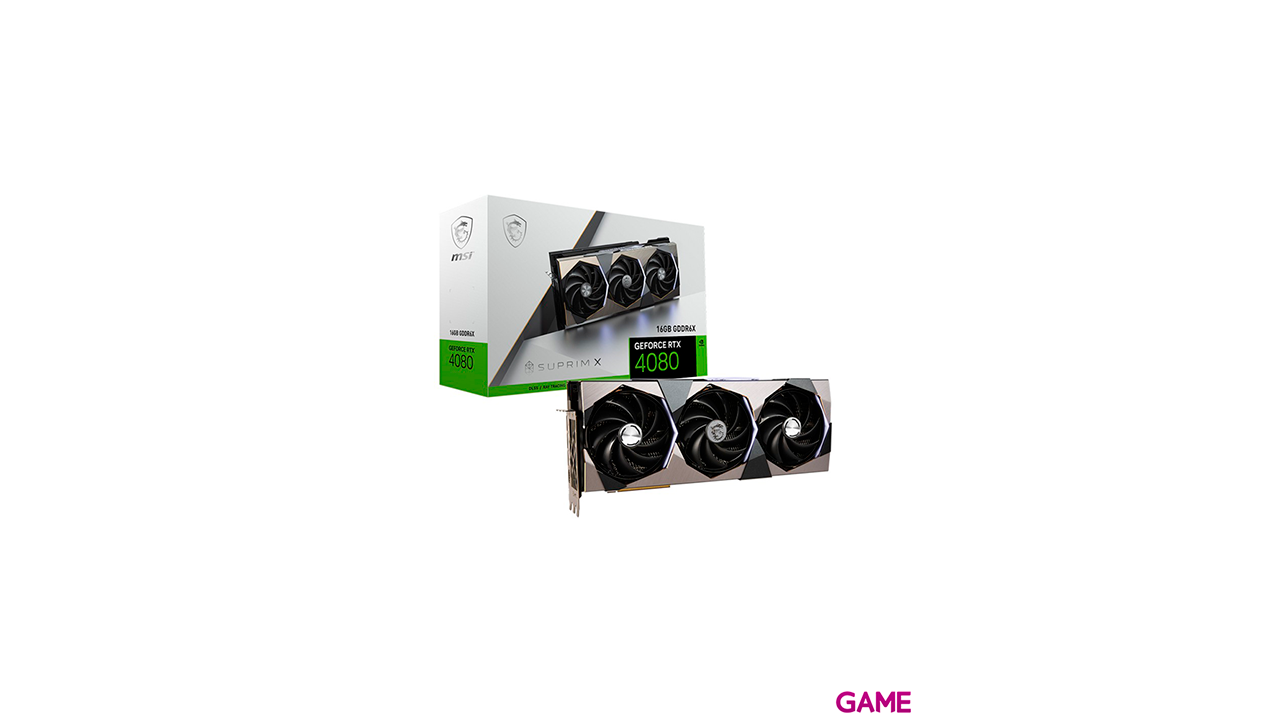 MSI GeForce RTX 4080 Suprim X 16GB GDDR6X DLSS3 - Tarjeta Grafica Gaming-0