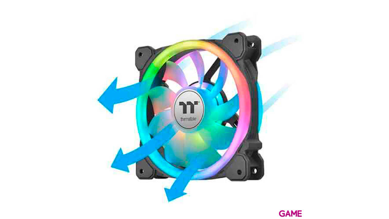 VENTILADOR 140X140 THERMALTAKE SWAFAN 14 RGB PE PACK 3UD-2