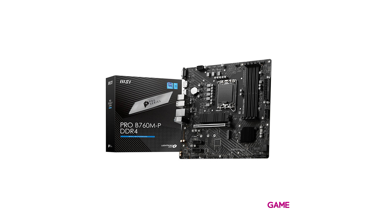 MSI Pro B760M-P DDR4 B760 LGA 1700 micro ATX - Placa Base-0