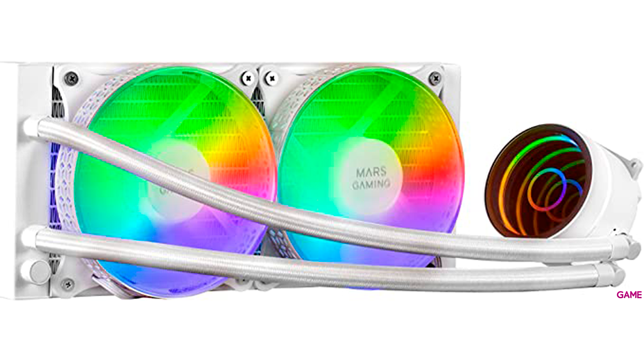 Mars Gaming MLONE240W FRGB FAN White - Refrigeracion Liquida-0