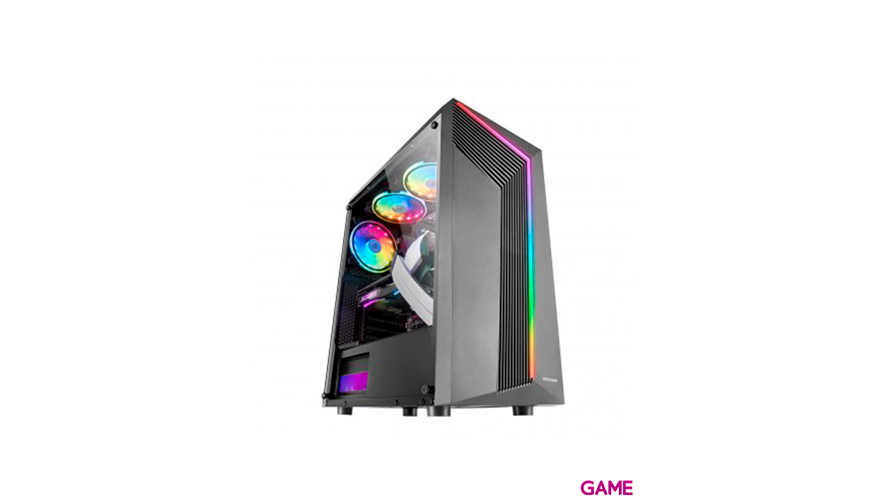 Mars Gaming MC-X7 ATX Frontal ARGB Ventana Lateral Completa Negro - Caja Ordenador-0