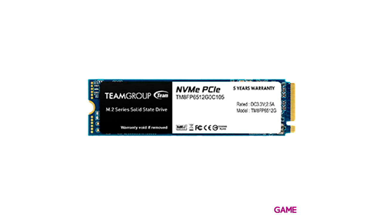 Team Group MP33 M.2 512GB PCI Express 3.0 3D NAND NVMe - Disco Duro-0