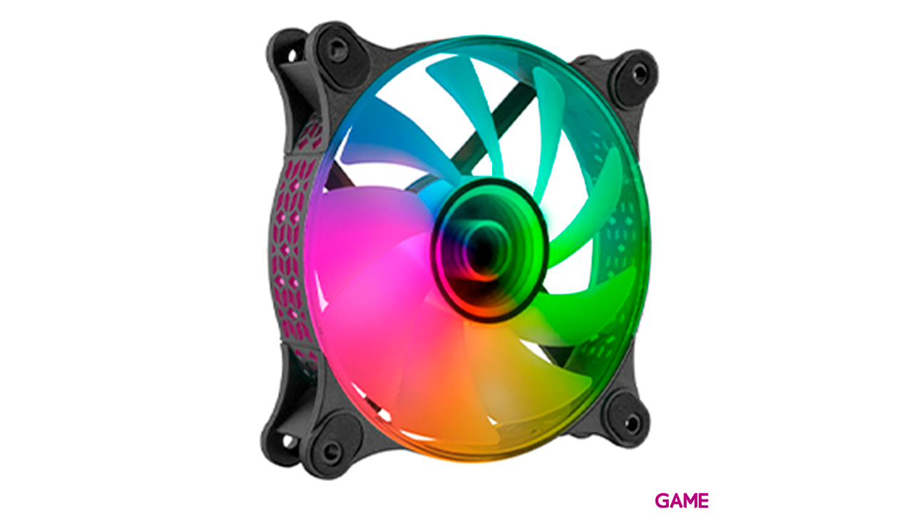 Mars Gaming MF-3D ARGB 360° 12cm Espejo Infinito 3D Negro - Ventilador Caja-0