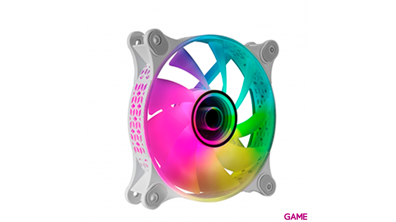 Mars Gaming MF-3D ARGB 360° 12cm Espejo Infinito 3D Blanco - Ventilador Caja-0