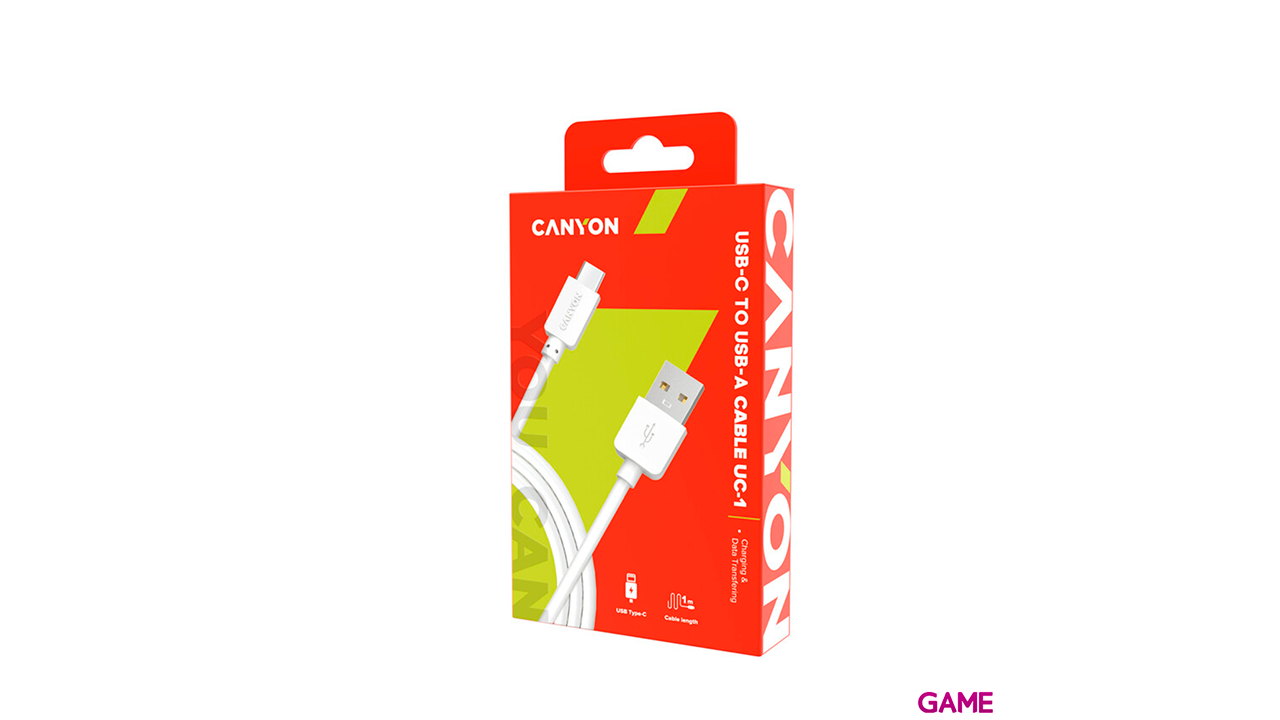 Canyon CNE-USBC1W USB 1m Blanco - Cable-1