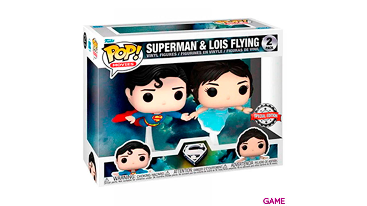 Blister 2 figuras POP DC Comics Superman Lois Flying Exclusive-1
