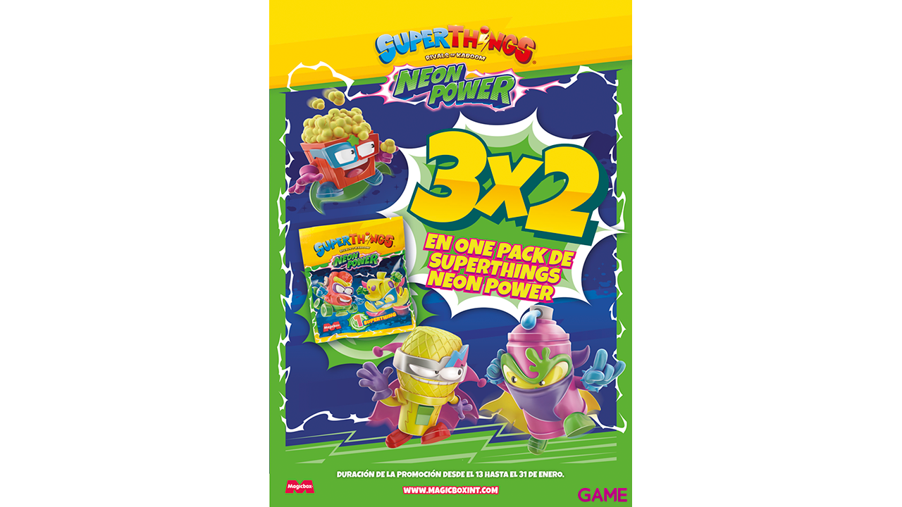 3x2 en sobres Superthings Neon Power-0