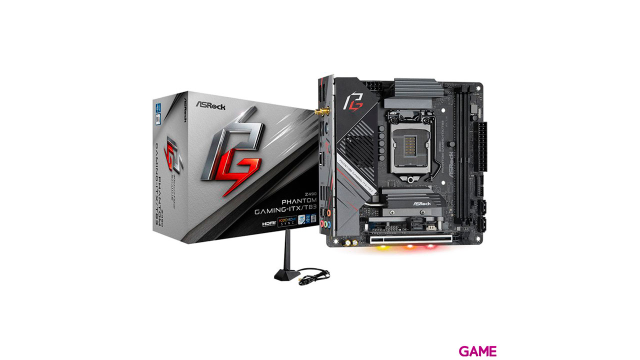 ASRock Z490 Phantom Gaming-ITX/TB3 Mini ITX Intel Z490 - Placa Base-0