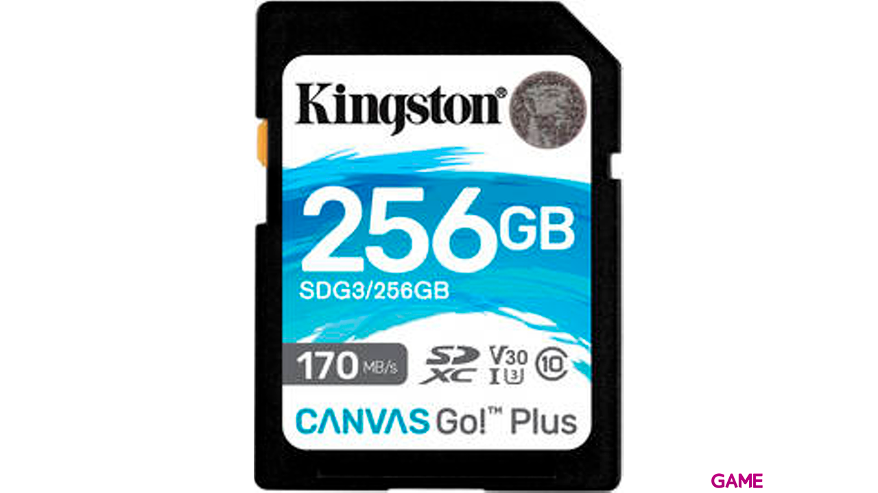 Kingston Canvas Go 256GB SDXC UHS-I CL1 - Tarjeta Memoria-0
