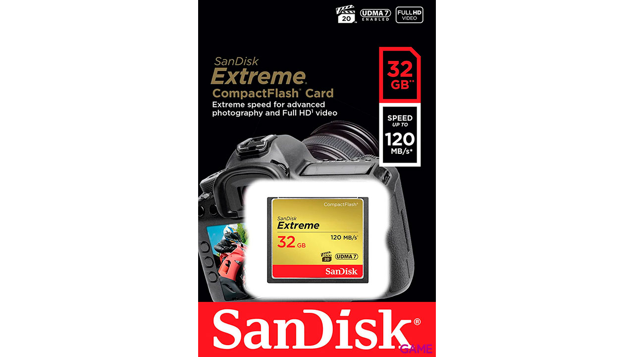 Sandisk 32GB Extreme CompactFlash - Tarjeta Memoria-0