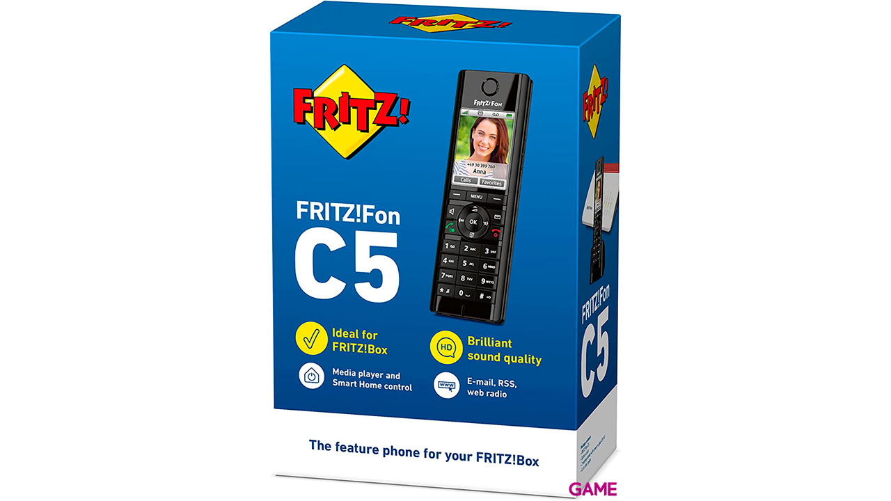 Fritz! Fon C5 International DECT - Identificador Llamadas Negro - Telefono Fijo-2