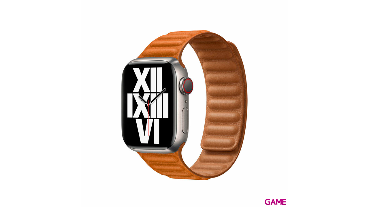 Apple 40mm Cuero California Poppy Naranja - Correa-2