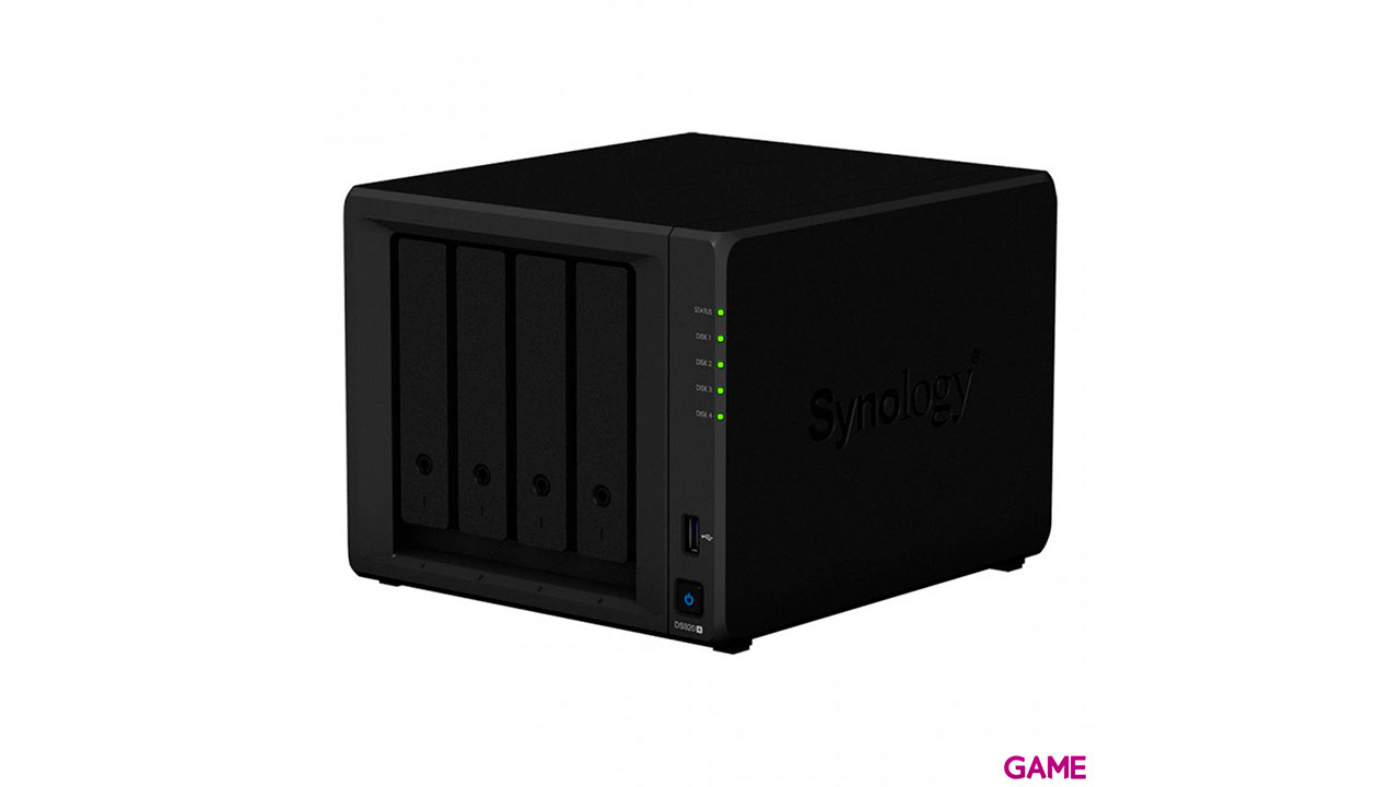 Synology DiskStation DS920+ servidor de almacenamiento J4125 Ethernet Mini Tower Negro NAS-1