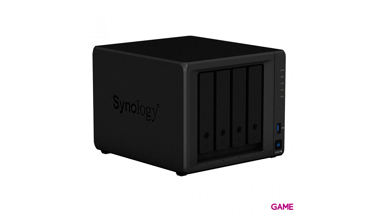 Synology DiskStation DS920+ servidor de almacenamiento J4125 Ethernet Mini Tower Negro NAS-4