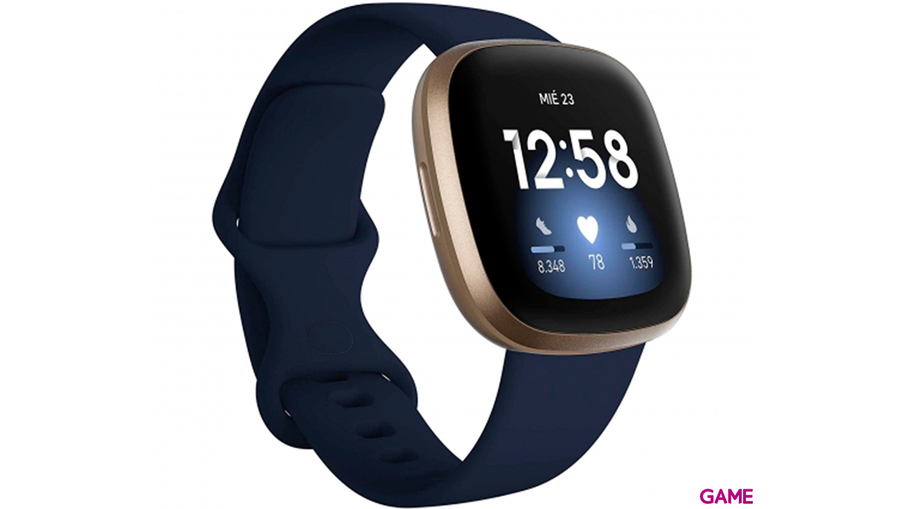 Fitbit Versa 3 40 mm AMOLED GPS Azul Oro - Reloj Inteligente-0