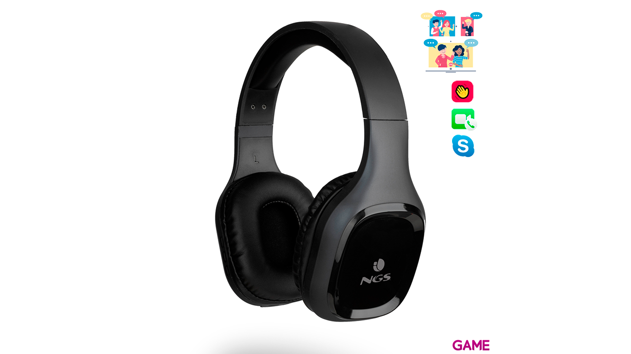 NGS Artica Sloth 3,5 mm Bluetooth Negro - Auriculares-0