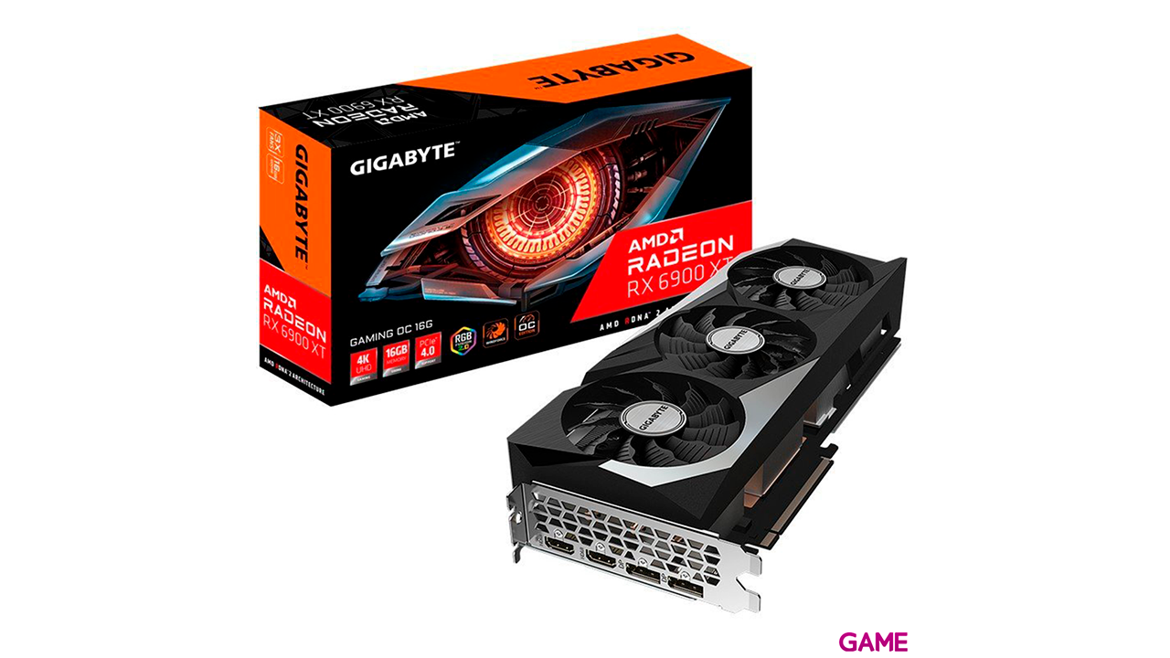 GIGABYTE Radeon RX 6900 XT Gaming OC 16G AMD 16GB GDDR6 - Tarjeta Grafica-0