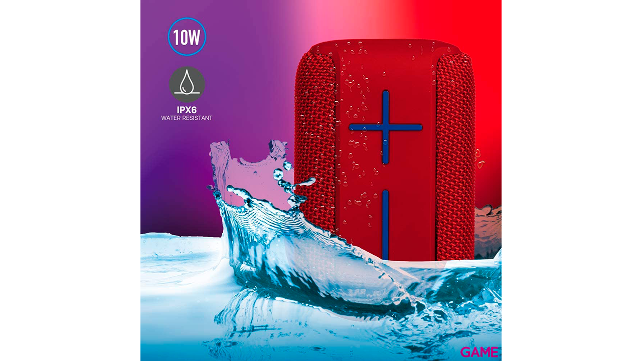 NGS Roller Coaster Estereo 10W Rojo - Altavoz-4