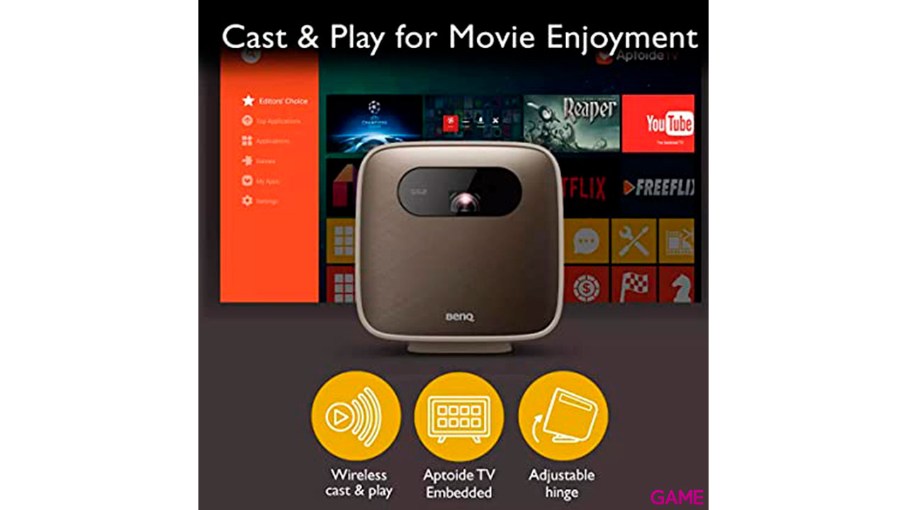 Benq GS2 Mobile - 720p - 500 ANSI - 100.000:1 - Proyector-3