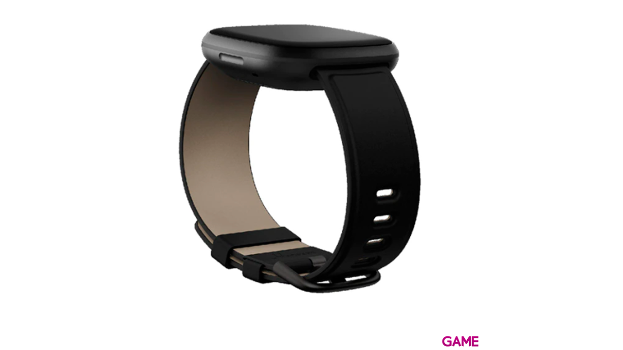 Fitbit Versa 3 Cuero Negro - Correa-0