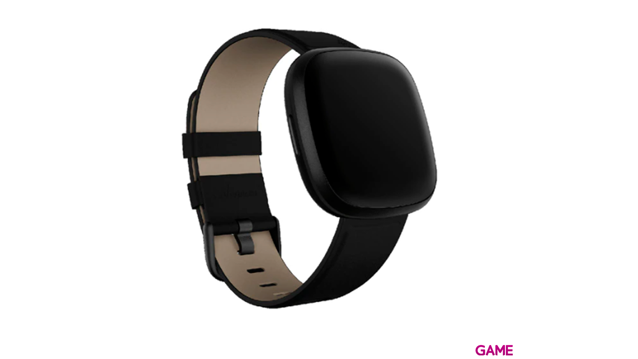 Fitbit Versa 3 Cuero Negro - Correa-1