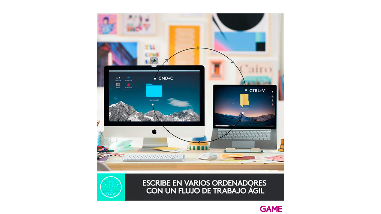 Logitech MX Keys Mini RF Wireless + Bluetooth - Teclado-4