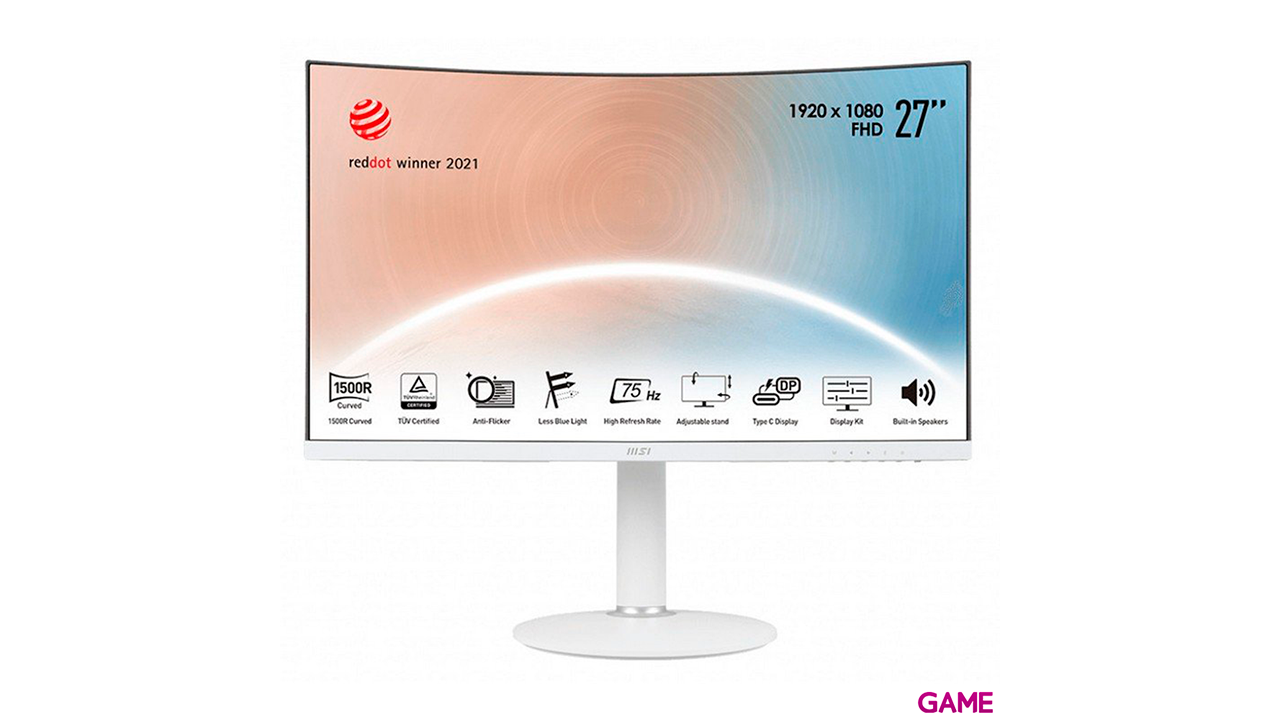 MSI Modern MD271CPW 27´´ - LED - Full HD - 75Hz - Curvo - Blanco - Monitor-0