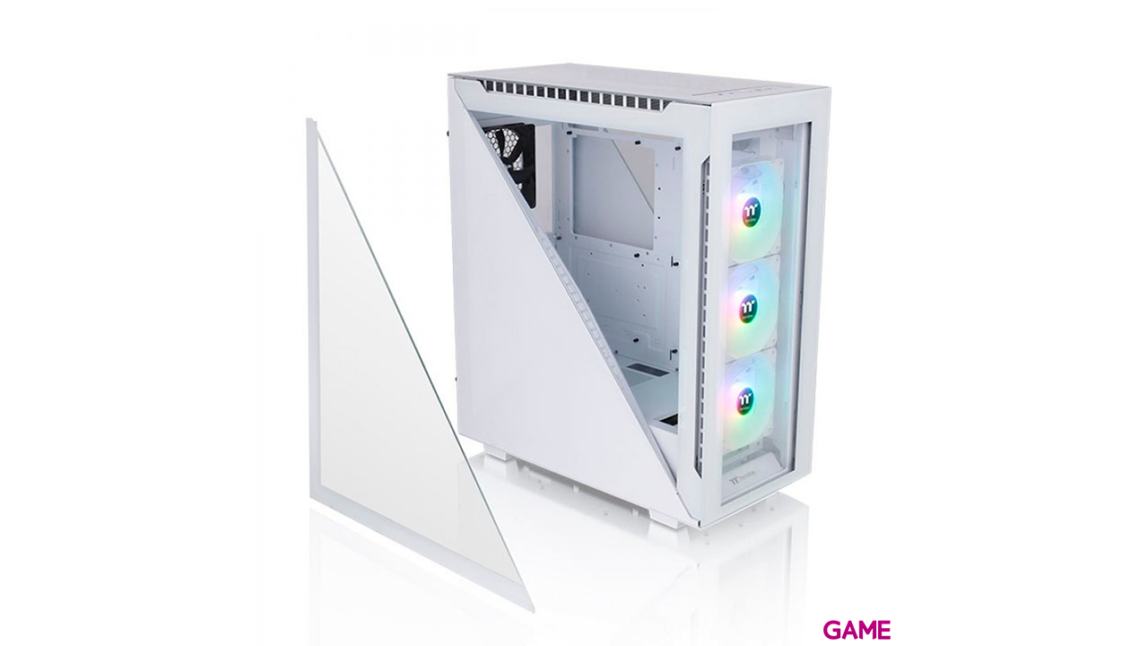Thermaltake Divider 500 TG Snow ARGB Midi Tower Blanco - Caja Ordenador-0