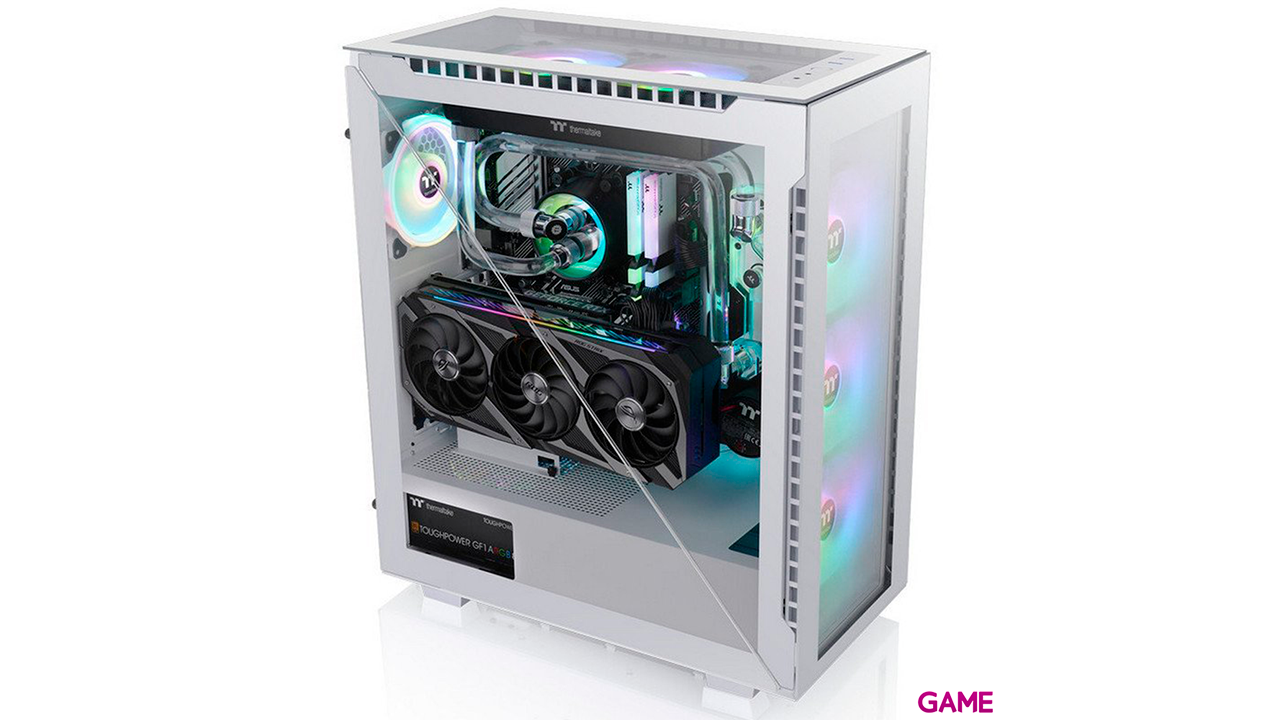 Thermaltake Divider 500 TG Snow ARGB Midi Tower Blanco - Caja Ordenador-1