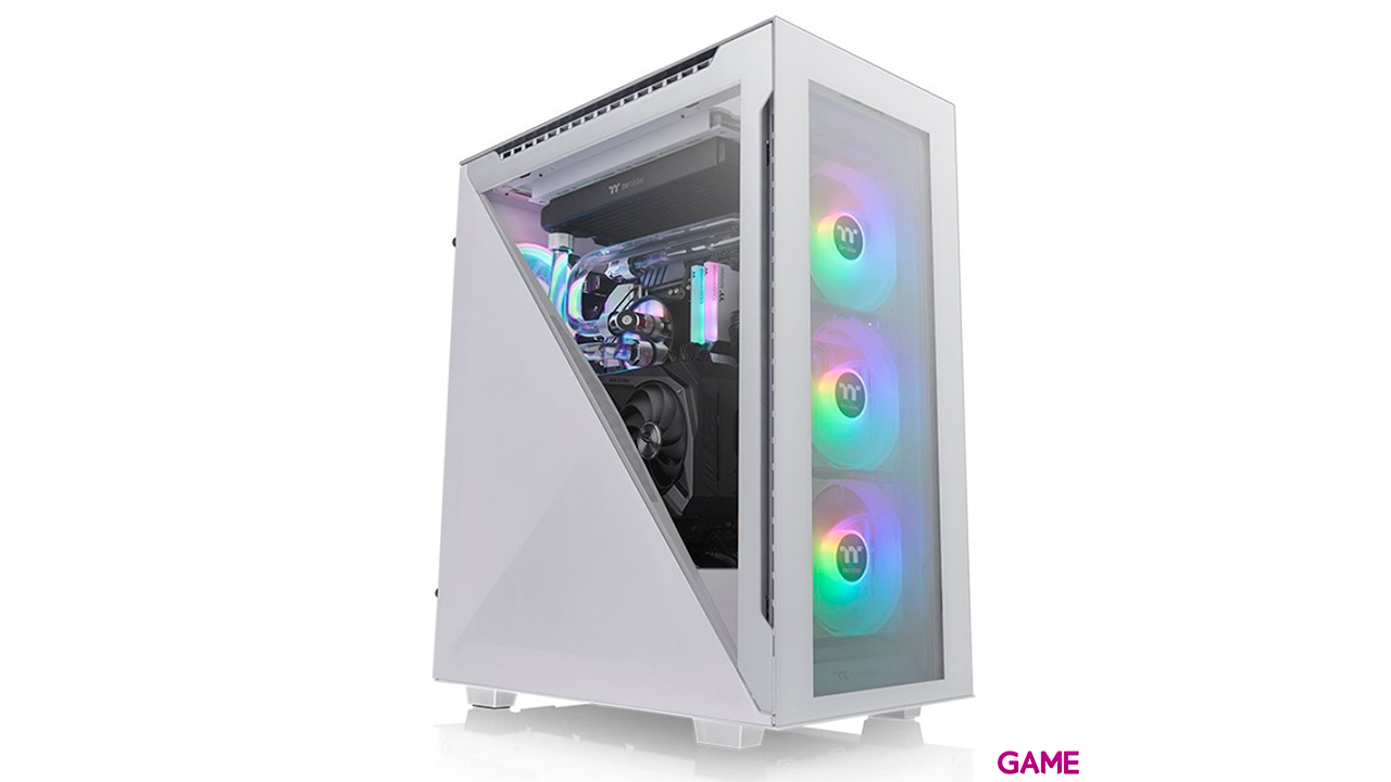 Thermaltake Divider 500 TG Snow ARGB Midi Tower Blanco - Caja Ordenador-2