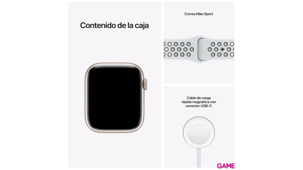 Apple Watch Nike Series 7 41mm OLED Beige GPS - Reloj Inteligente-3