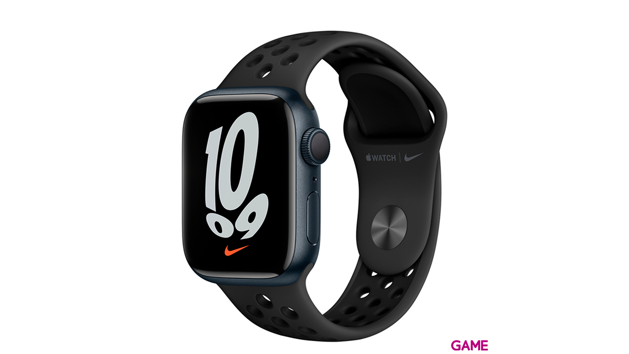 Apple Watch Nike Series 7 41mm OLED Negro GPS - Reloj Inteligente-0