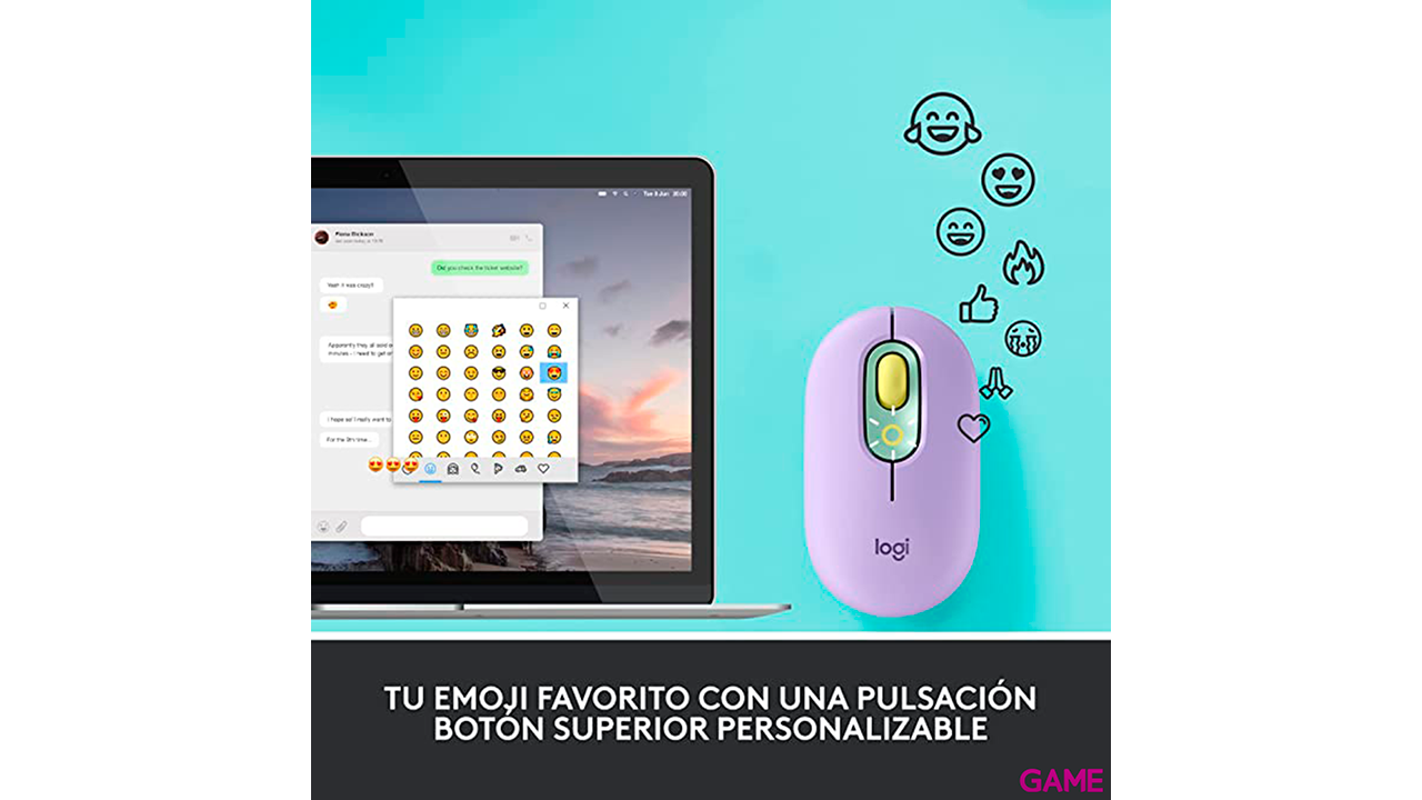 Logitech POP Inalámbrico + Bluetooth Óptico 4000 DPI - Raton-2