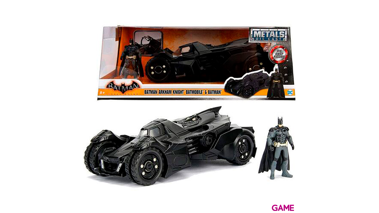 Set figura + coche Batmovil metal Arkham Knight DC Comics-1