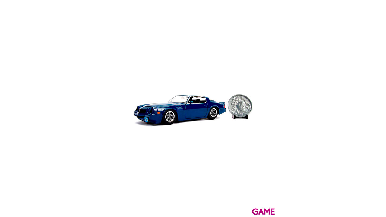 Coche metal Chevy Camaro 1979 Z28 Stranger Things & moneda-0