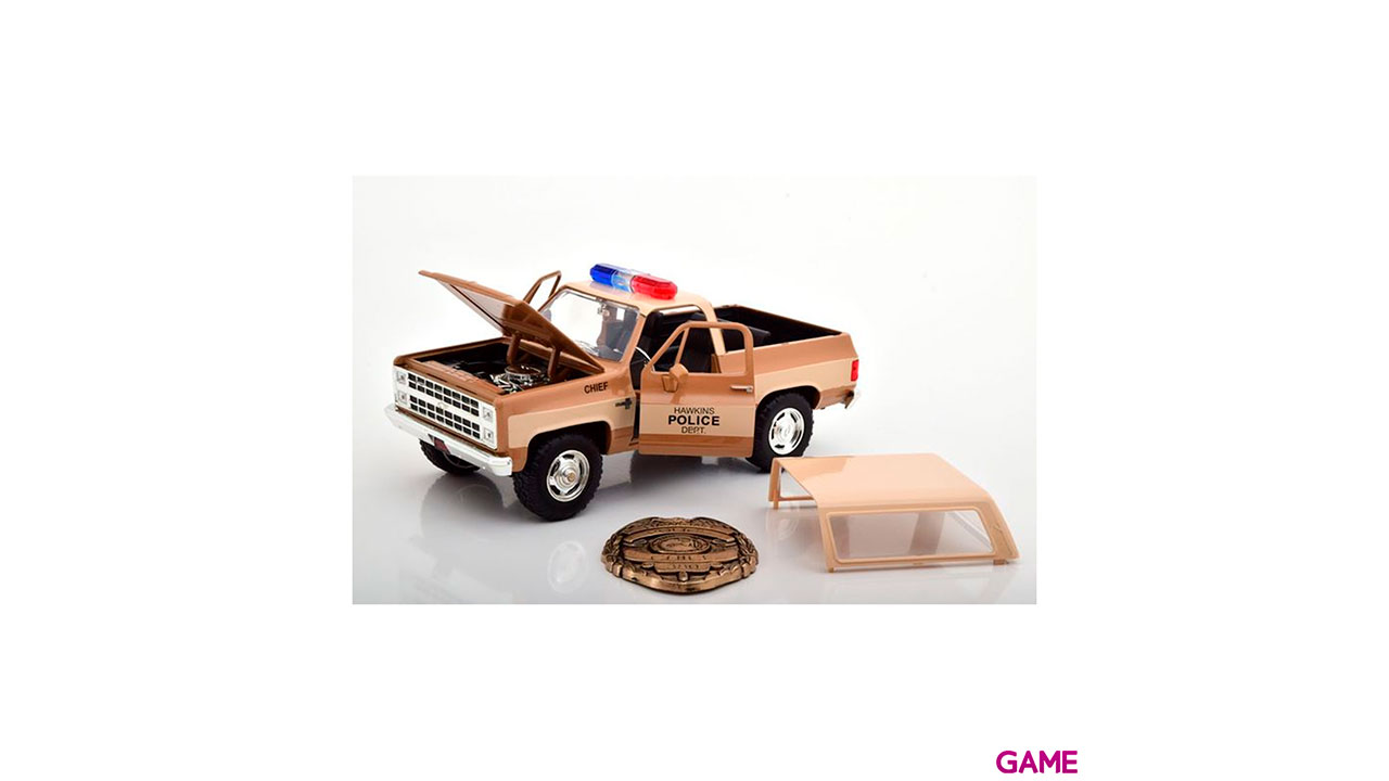 Figura Coche metal Chevy K5 Blaze 1980 Stranger Things + placa-2