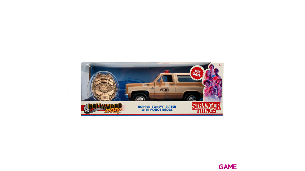 Figura Coche metal Chevy K5 Blaze 1980 Stranger Things + placa-5
