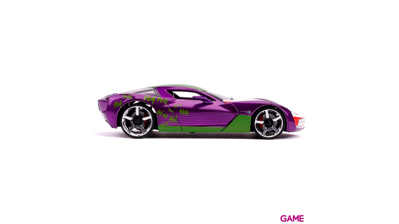 Figura coche Chevy Corvette Stingray 2009 Joker DC comics-0