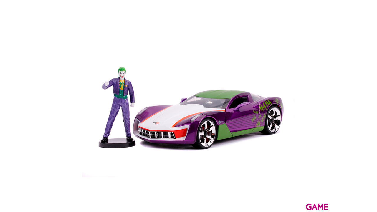 Figura coche Chevy Corvette Stingray 2009 Joker DC comics-1