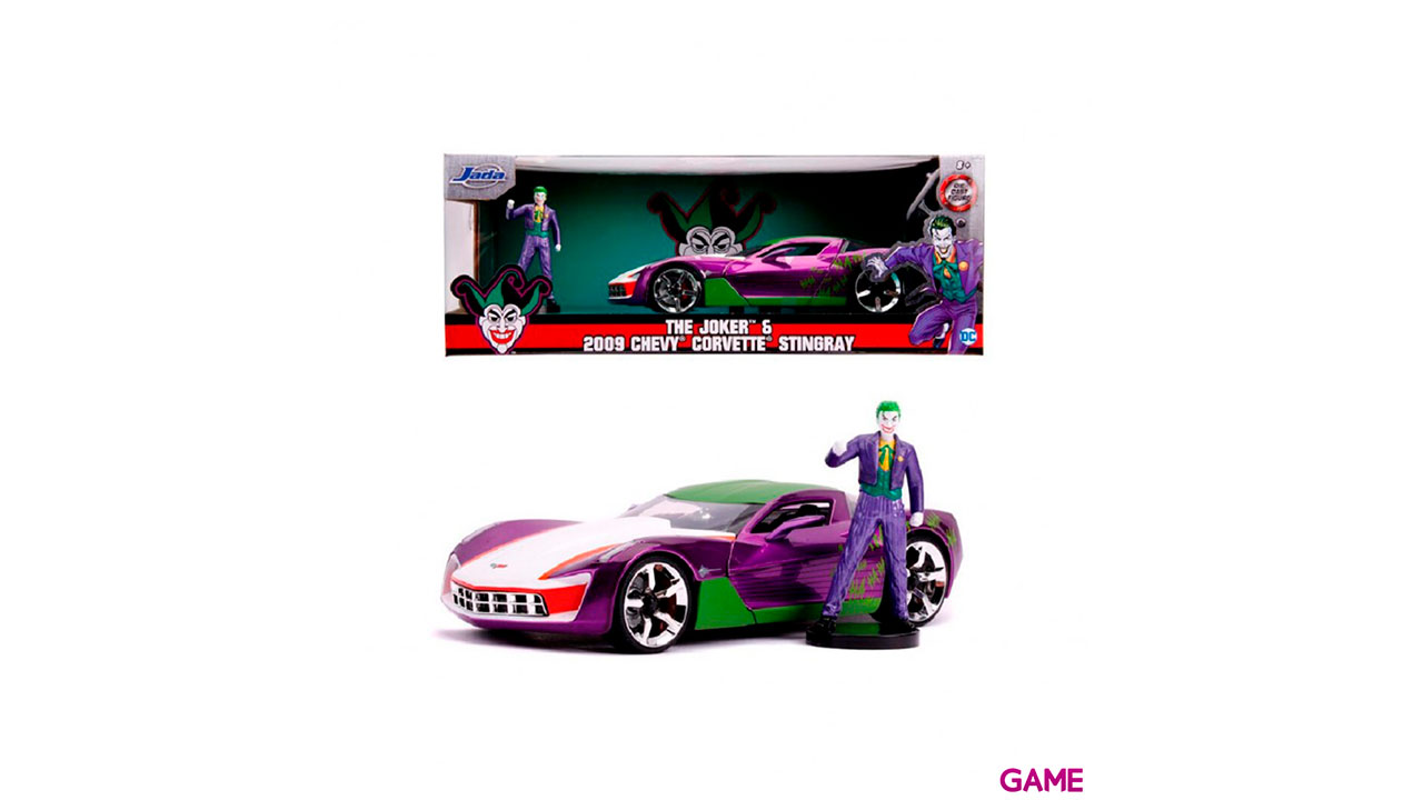Figura coche Chevy Corvette Stingray 2009 Joker DC comics-6