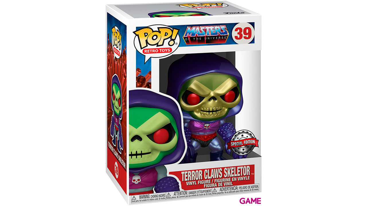 Figura POP Masters of the Universe Skeletor with Terror Claws Metallic Exclusive-1