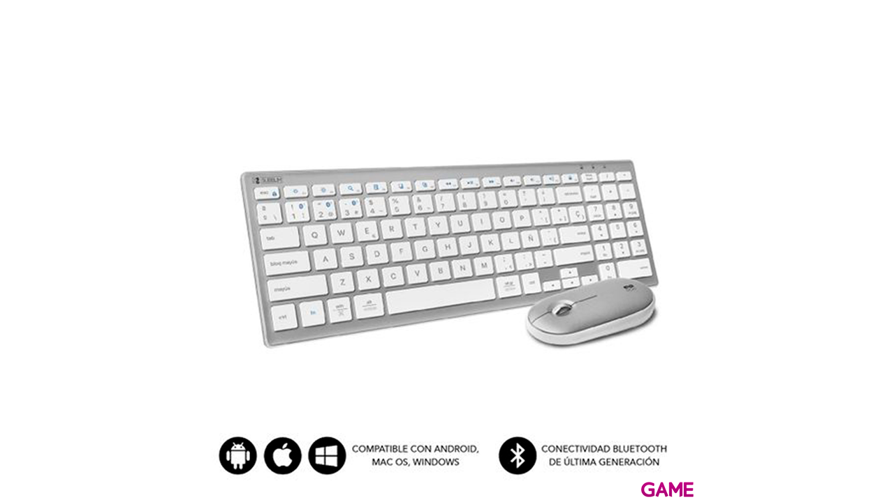 Subblim Pure Extender Silver Bluetooth - Combo-1