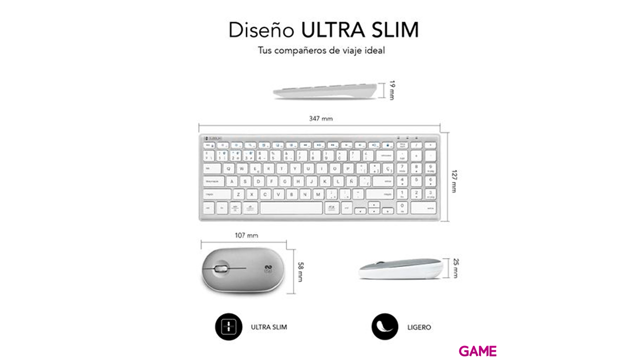Subblim Pure Extender Silver Bluetooth - Combo-2