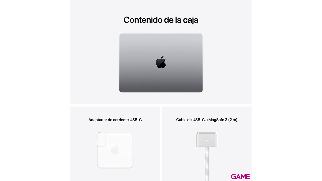 Apple MacBook Pro 14  2021 Space Gray M1 Pro - 16GB - 512GB SSD - 14´´ - macOS - Ordenador Portatil-2