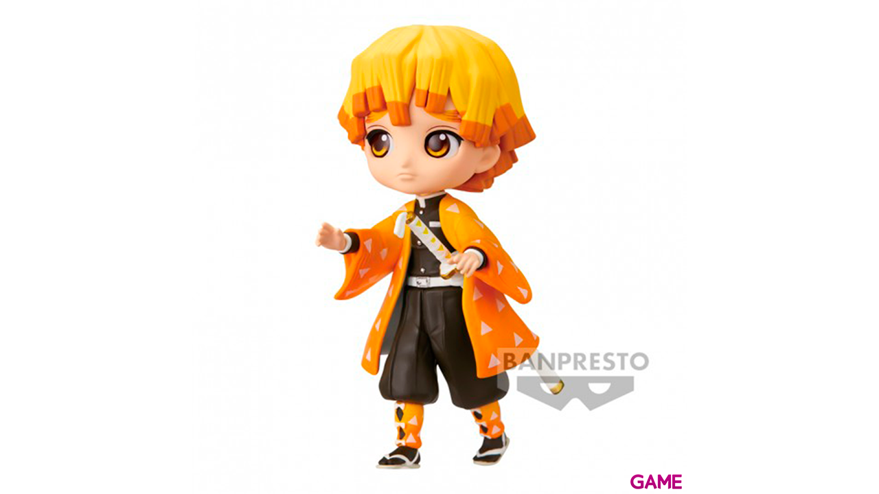 Figura Zenitsu Agatsuma Demon Slayer Kimetsu No Yaiba Q posket petit 7cm-0