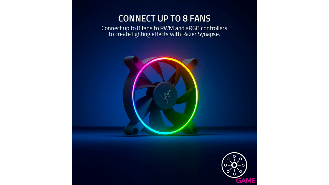Razer Kunai Chroma 14cm Negro - Ventilador-1
